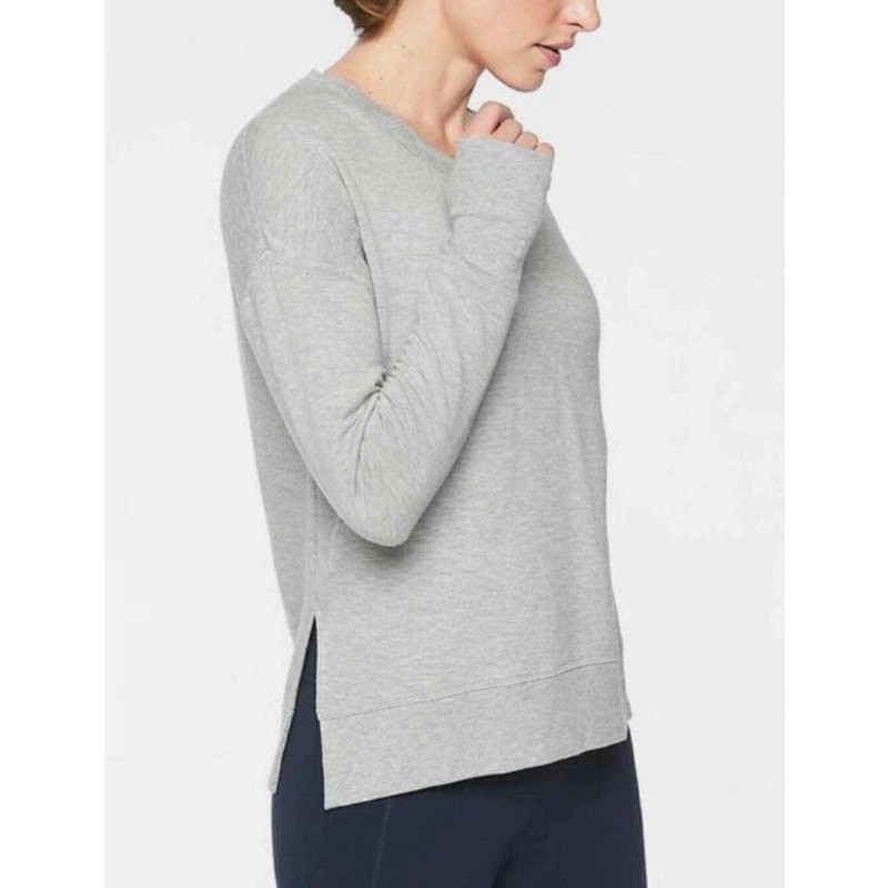 Athleta Medium Highland Crossback Gray Sweater - image 1