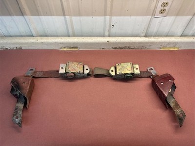 1974-1977 Pontiac Firebird Formula Trans Am Red Front Male Seatbelts LH RH