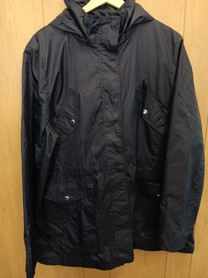 Tommy Hilfiger Women's Navy Blue Hooded Anorak Jacket Size XL Utility Parka