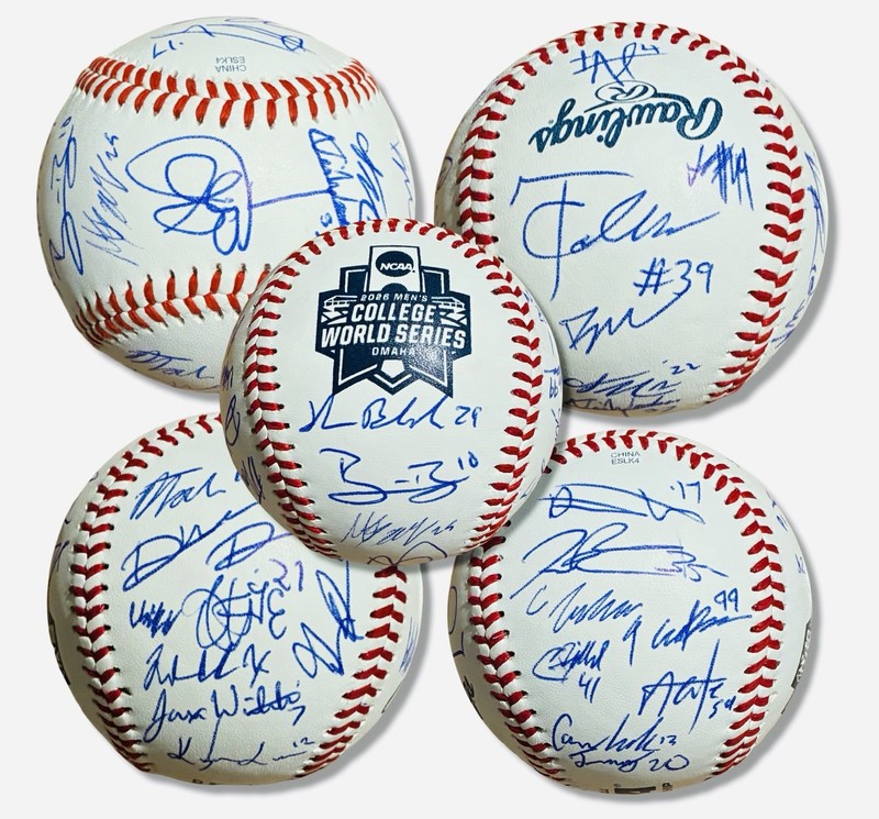 2026 Oklahoma Sooners Team Signed Autograph CWS Baseball Omaha