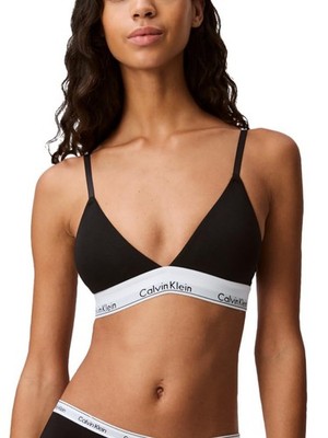 Calvin Klein Modern Cotton Lightly Lined Triangle Bralette Black Small, 