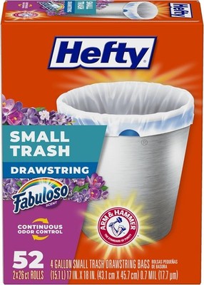 4 Gallon Fabuloso Scented Trash Bags - 52 Count, Perfect for Food Waste Disposal
