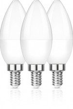 E14 LED Candle Bulb 4.9W (40W Eq) Warm White 2700K 470lm Non-Dimmable Energy Eff