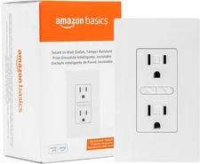 Smart In-Wall Outlet, Works with Alexa Only, 15 Amps, 2.4 Ghz Wi-Fi, No Hub Requ