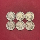 Lot Of (6) Buffalo/Indian Head Nickels G-VG (19-P, 26-P, 28-S, 29-P, 36-P, 36-D)