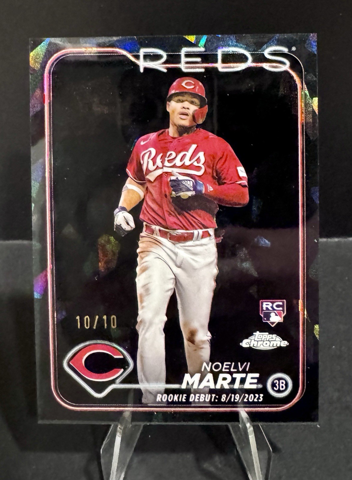 2024 Topps Chrome Sapphire Noelvi Marte (RC) Black Sapphire Refractor #10/10