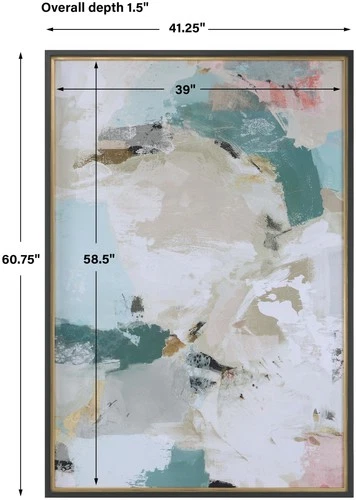 Uttermost 41470 Perfect Storm 42" x 61" Framed Abstract Painting - MultiColor - Picture 6 of 6