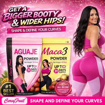 BOOTY & HIPS ENHANCEMENT   Aguaje Curvy Fruit + Maca 3 Powder   SHIPS FROM USA