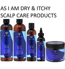 AS I AM DRY & ITCHY SCALP-HAIR CARE PRODUCTS-WITH OLIVE & TEA TREE OIL-FAST POST