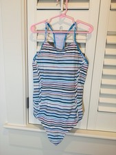 Athleta Girl XL 14 One Piece Swimsuit Colorful Stripe