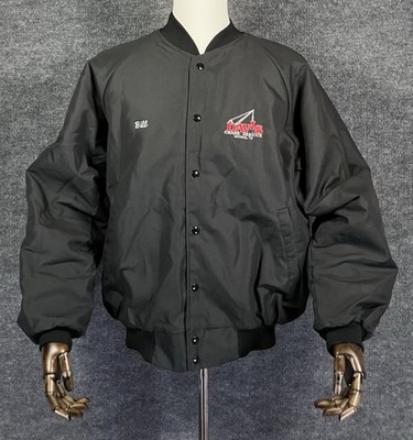 Hartwell Sports USA XL Black Snap Jacket Davis Crane Irving TX Bomber