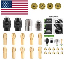 Drill Chuck Collet Set, 28 Pcs Chuck Collet Kit, 0.5-3.2mm Shank Replacement ...