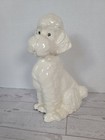 White Glossy Porcelain Poodle Dog Figurine Ceramic, 7in — photo 7