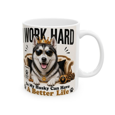 #ad Funny Husky Mug I Work Hard So My Husky Can Have A Better Life Dog Lover Gift $18.90