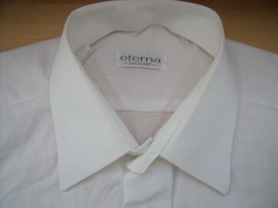 ETERNA EXCELLENT Hemd 39 weiß Unifarben Sehr gut #EH454
