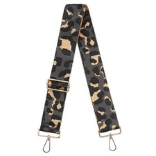 Purse Strap Replacement, Leopard Crossbody Shoulder Strap Grey, Gold Buckle 