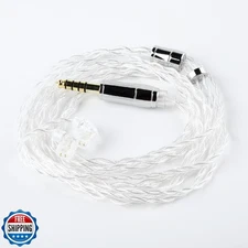 keephifi Upgrade Earphone Cable-KBEAR Limpid 4N 4 Core High Purity Silver Hea