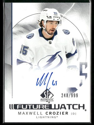 2024-25 SP Authentic Future Watch Auto Rookie #121 Maxwell Crozier /999 - Tampa