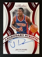 Joe Dumars 2024-25 Panini Flawless Legendary Scripts Ruby Autograph 11/15