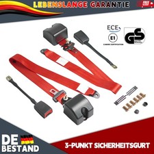 2x 373cm 3-punkt Automatikgurt Sicherheitsgurt Für Audi A3 E-prüfung Rot