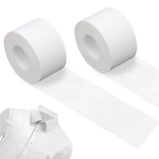 2 Roll Disposable Collar Protector for Shirts, Self-Adhesive Neck Liner Tape Inv