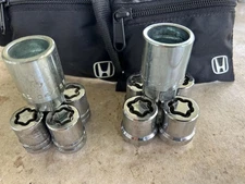 Honda OEM Wheel Lock Set Chrome 22mm READ DESCRIPTION PLEASE!