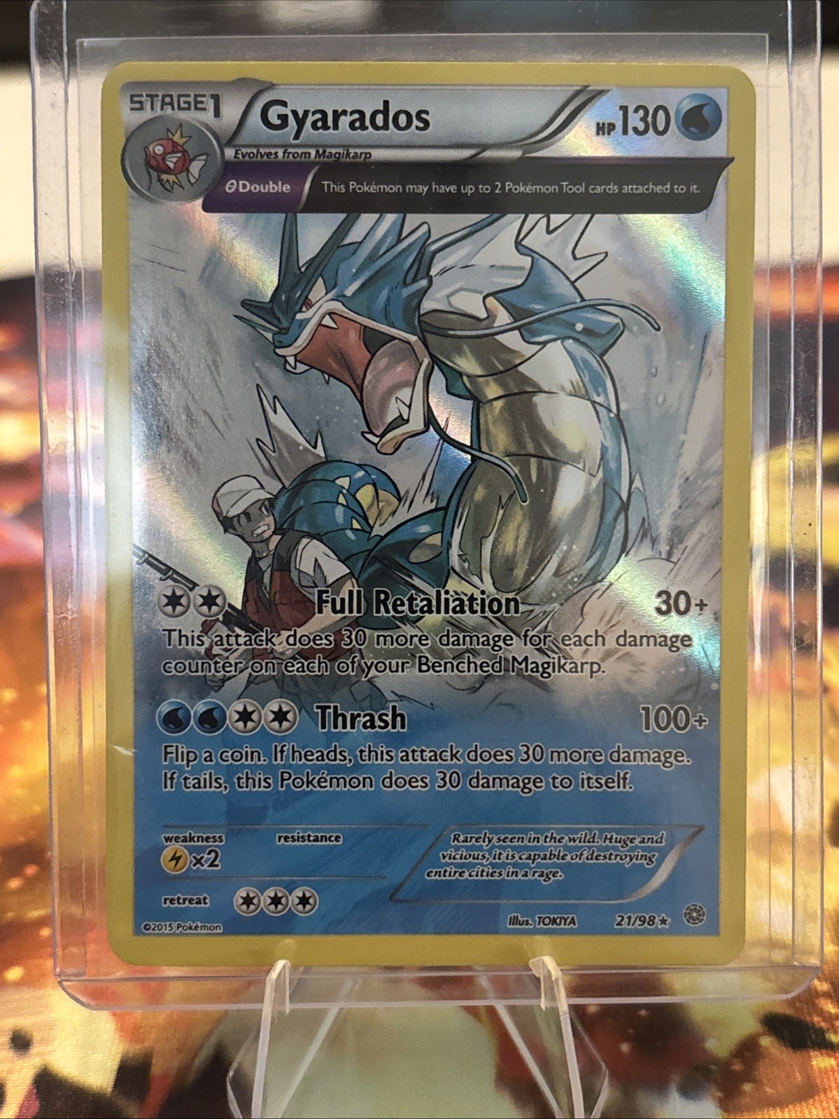 Pokemon TCG Gyrados 21/98 XY Ancient Origins Holo Card
