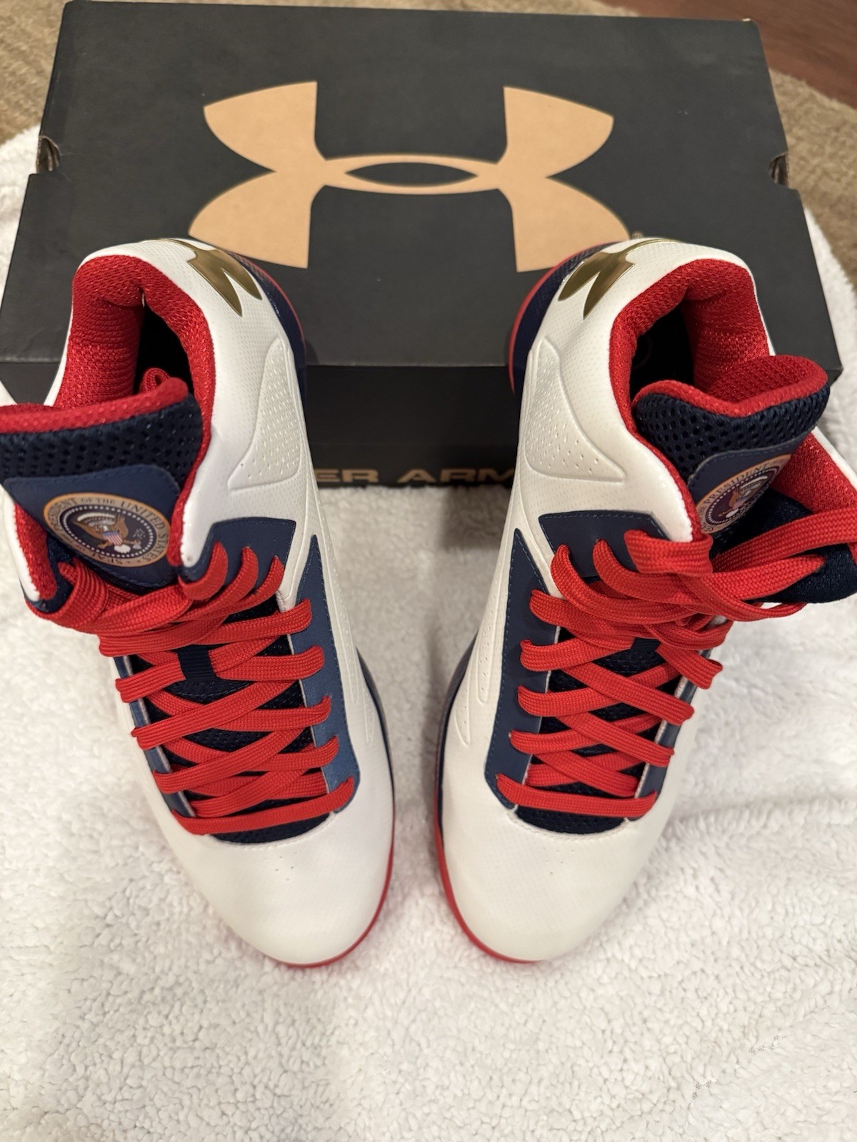 Under Armour TB Micro G Torch Presidential High Top Basketball Shoes image 4