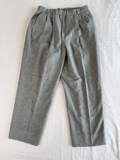 Pendleton Pants Womens 16 Gray Wool Pleated Front High Rise Trousers Made USA