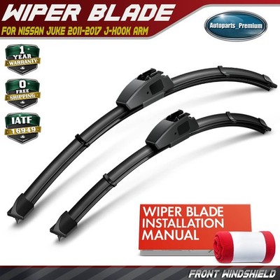 2Pcs Front 22'' & 14'' Windshield Wiper Blades for Nissan Juke 2011-2017 Hook Arm