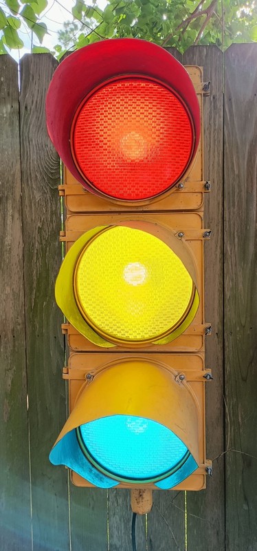 Vintage 3 Signal Traffic Light. Works!