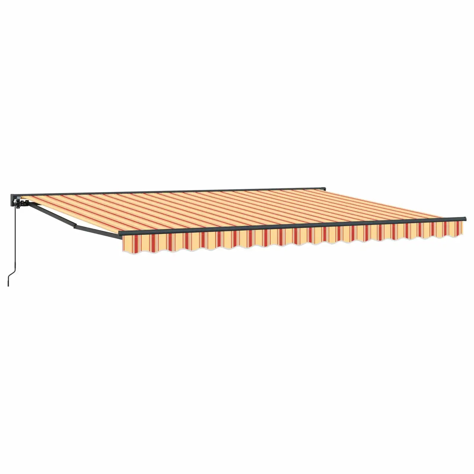 Manual Retractable Awning Yellow and Orange 4.5 x 3.5 m vidaXL