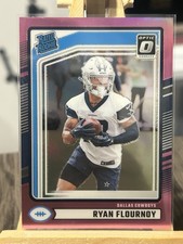 Panini 2024 Donruss Rated Rookie Ryan Flournoy #356 Pink Prizm Cowboys