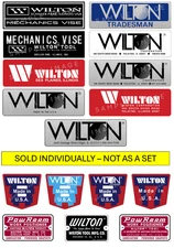 Wilton Vise Aluminum Side Plaques - Decal Sticker Badge Plaque Label Logo