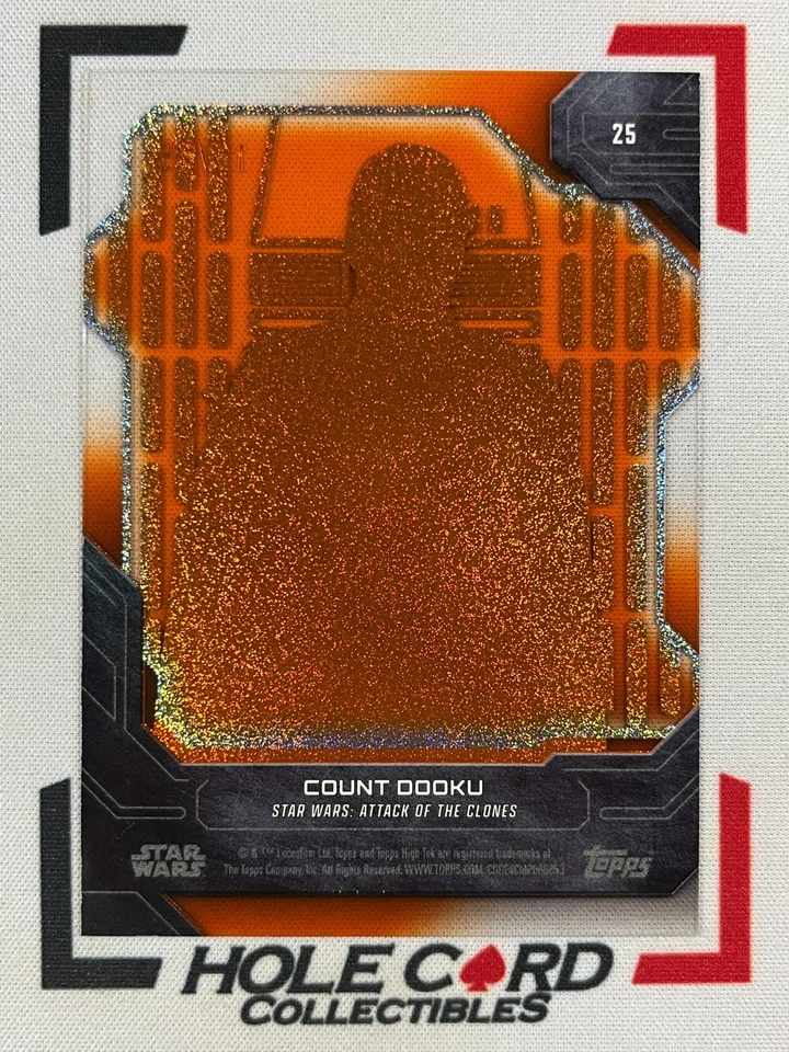COUNT DOOKU 2024 Topps Star Wars High Tek #25 Orange Magma Diffractor 18/25 丶 - Image 2 of 3