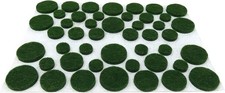 9423 Self-Adhesive Felt Surface Protection Pads, Assorted Sizes, 46-Count, Green