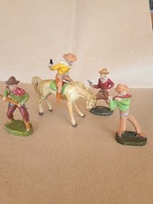 Lotto di 4 Soldatini NARDI in pasta - cowboys - (CB2)