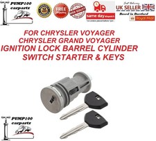 IGNITION FOR CHRYSLER VOYAGER / GRAND LOCK BARREL CYLINDER SWITCH STARTER & KEYS