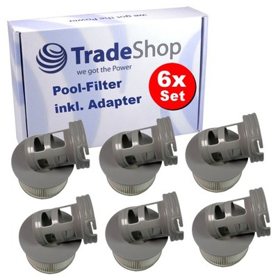 6x Whirlpool-Filter inkl. Adapter kompatibel mit MSpa Baikal, Bliss, Camaro