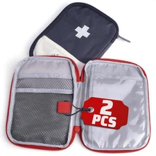 BURIUS 2 Pcs Travel First Aid Bag Empty Portable Storage   Small Medical Bag