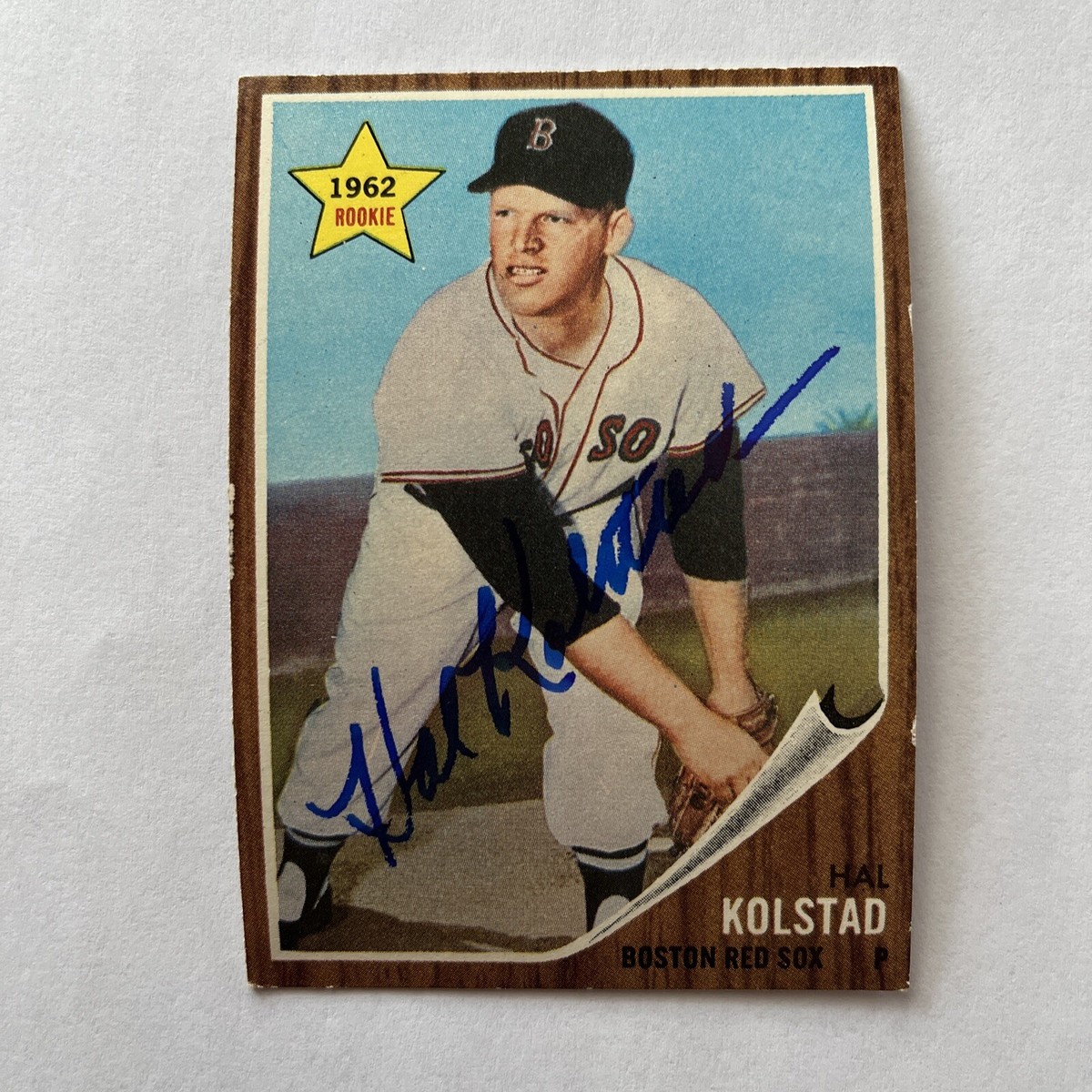 autograph on a rare baseball card crossword HAL KOLSTAD 1962 TOPPS ROOKIE RC AUTOGRAPHED SIGNED AUTO BASEBALL CARD 276
