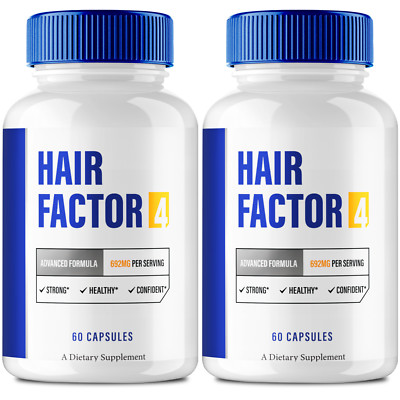 (2 Pack) Hair Factor 4 Capsules for Healthy Hair Growth, Shine, and Smoothness