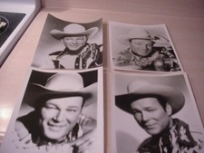 ( 4 ) PHOTOS CLOSE UP OF WESTERN KING ROY ROGERS, GLOSSY 8 X 10