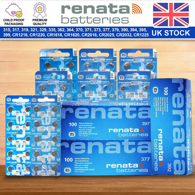 Renata Watch Batteries Swiss Made 371 379 377 399 CR2016