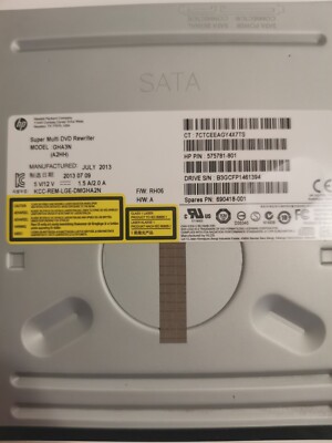 HP SATA CD DVD-/+RW Super Multi-Burner Optical Drive Model: SH-216BB ...