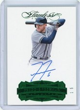 2017 Panini Flawless Baseball Emerald Autograph #FS-FF Freddie Freeman #1/5