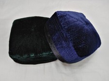 Uzbek velvet hat, national headwear, Duppi Traditional skullcap, green Tubeteika