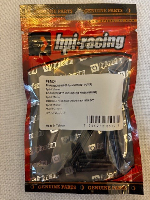 HPI-Racing #85021: Suspension Pin Set (8 pcs, 4 inner/4 outer) (Sprint/Sprint 2)