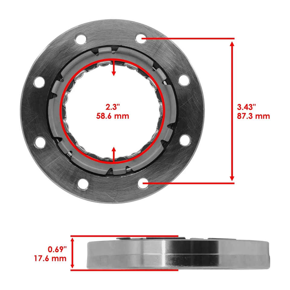 Embrague de arranque Sprag y engranaje rueda loca y junta para Polaris Outlaw 500 2006-2007 Foto 2 de 4