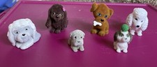 Puppy In My Pocket Miniature Dog Figures Lot Of 6 Flocked Puppy Dog Figures